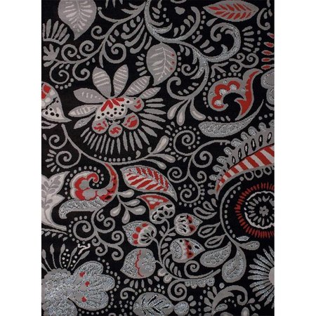RLM DISTRIBUTION 1 ft. 11 in. x 3 ft. 3 in. Dallas Bandanna Accent Rug, Black HO1606725